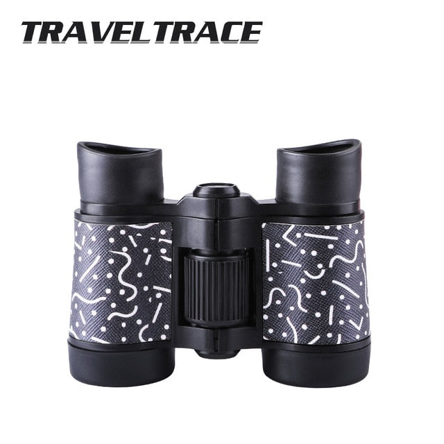Power 4x30 Binoculars Plastic Children Colorful Telescope for Kids Compact Outdoor Games Toys HD Eyepiece Optical Objective Lens
