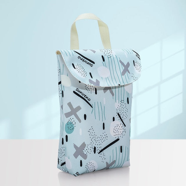 Sunveno Multifunktionale Baby Windel Organizer Wiederverwendbare Wasserdicht Fashion Prints Nass/Trocken Tasche Mummy Lagerung Tasche Reise Windel Tasche