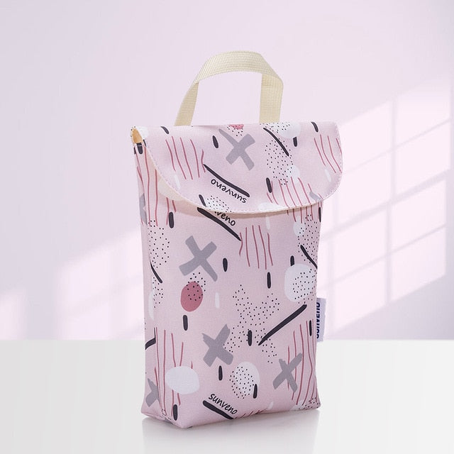 Sunveno Multifunktionale Baby Windel Organizer Wiederverwendbare Wasserdicht Fashion Prints Nass/Trocken Tasche Mummy Lagerung Tasche Reise Windel Tasche