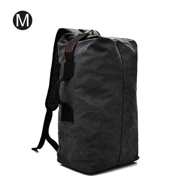 Men's Canvas Backpacks Multi-purpose Bucket Mountaineering Travel Bag Large Shoulder Bags Men Army Trip Foldable Hand Bag XA1934