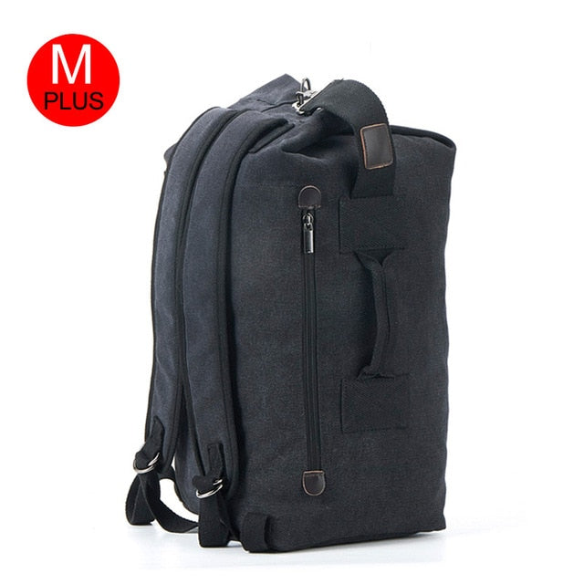 Men's Canvas Backpacks Multi-purpose Bucket Mountaineering Travel Bag Large Shoulder Bags Men Army Trip Foldable Hand Bag XA1934