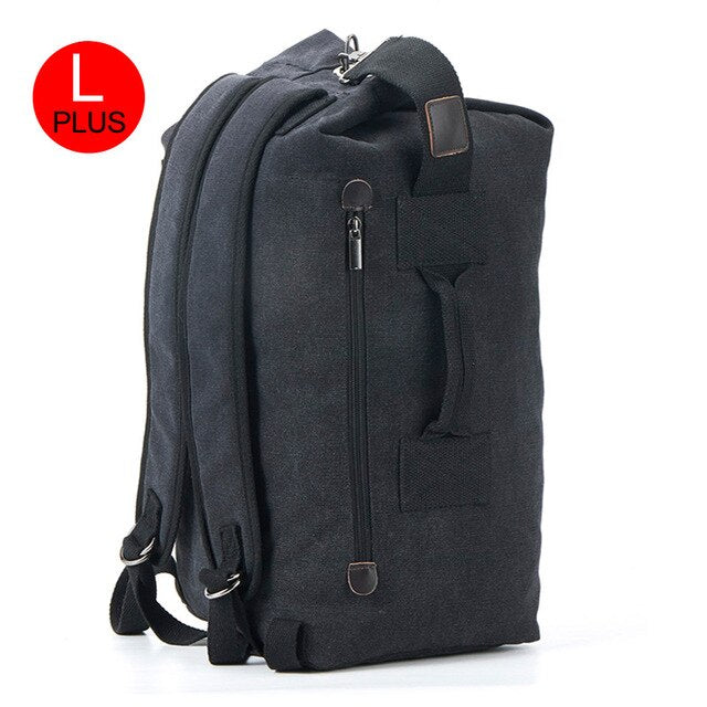 Men's Canvas Backpacks Multi-purpose Bucket Mountaineering Travel Bag Large Shoulder Bags Men Army Trip Foldable Hand Bag XA1934