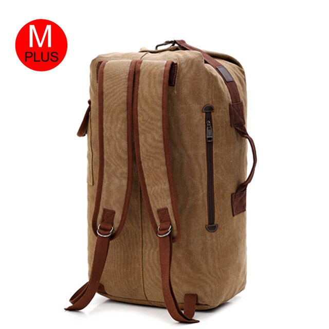 Men's Canvas Backpacks Multi-purpose Bucket Mountaineering Travel Bag Large Shoulder Bags Men Army Trip Foldable Hand Bag XA1934