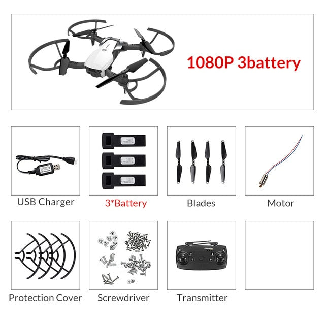 Clearance Price Eachine E511 WIFI FPV 1080P / 720P HD Camera Headless Mode 16Mins Flight Time Foldable RC Drone Quadcopter