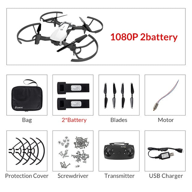 Clearance Price Eachine E511 WIFI FPV 1080P / 720P HD Camera Headless Mode 16Mins Flight Time Foldable RC Drone Quadcopter