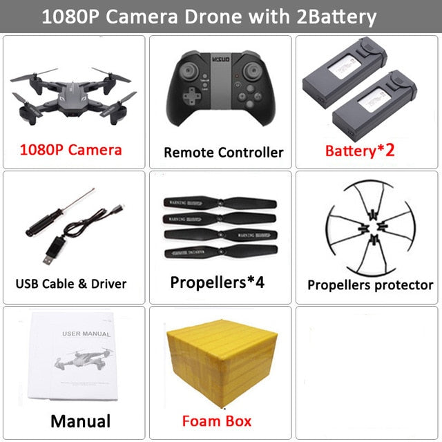 Visuo XS816 WiFi FPV RC Drone 4 K caméra débit optique 720 P double caméra RC quadrirotor pliable Selfie Dron VS XS809S XS809HW SG106