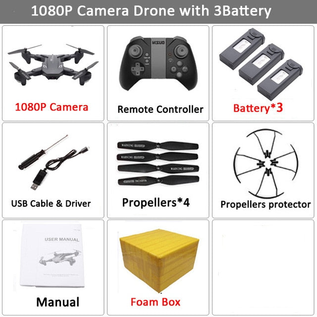 Visuo XS816 WiFi FPV RC Drone 4 K caméra débit optique 720 P double caméra RC quadrirotor pliable Selfie Dron VS XS809S XS809HW SG106