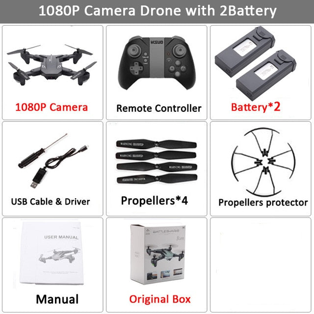 Visuo XS816 WiFi FPV RC Drone 4 K caméra débit optique 720 P double caméra RC quadrirotor pliable Selfie Dron VS XS809S XS809HW SG106