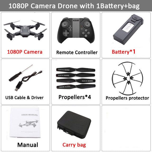 Visuo XS816 WiFi FPV RC Drone 4 K caméra débit optique 720 P double caméra RC quadrirotor pliable Selfie Dron VS XS809S XS809HW SG106
