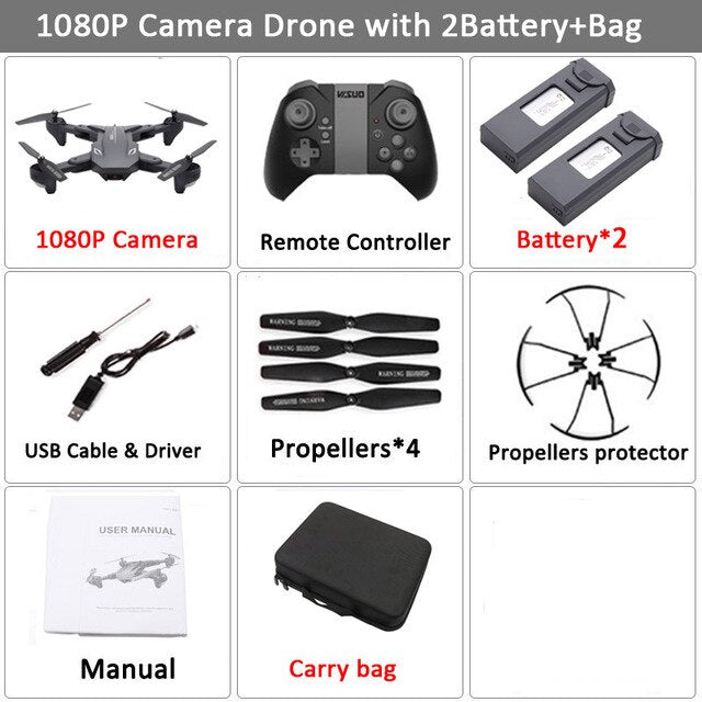 Visuo XS816 WiFi FPV RC Drone 4 K caméra débit optique 720 P double caméra RC quadrirotor pliable Selfie Dron VS XS809S XS809HW SG106