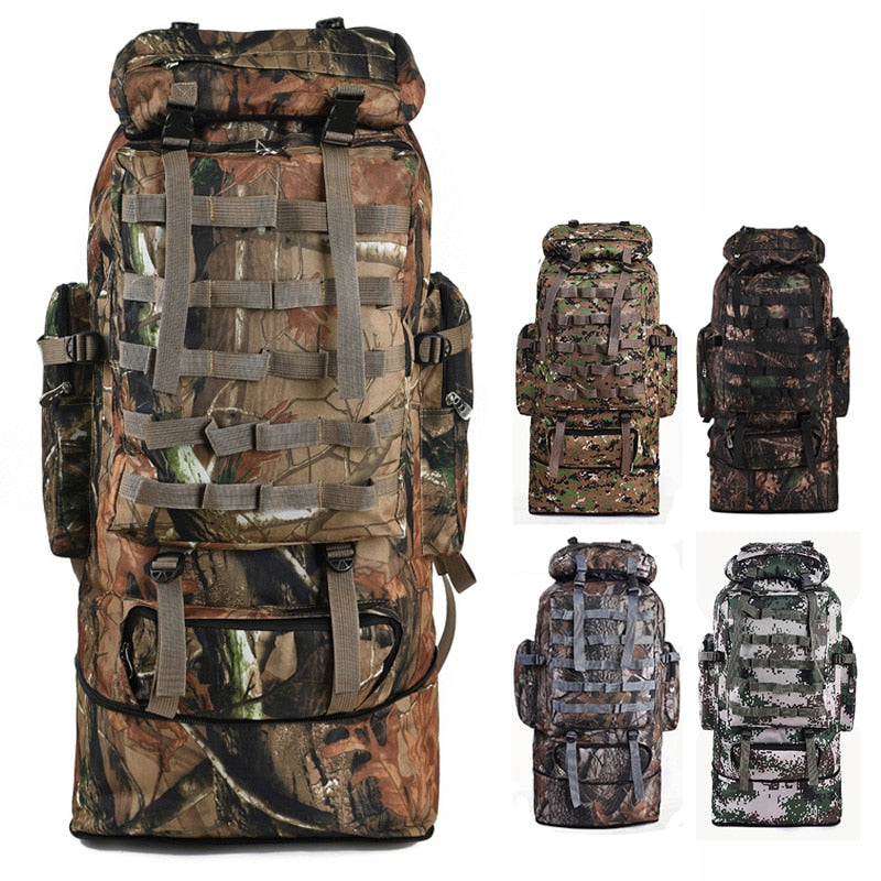 FENGTU 100L Large Hiking Climbing Backpacks Camouflage Softback Backpack For Men And Women Sports Bags Camping Travel Rucksack